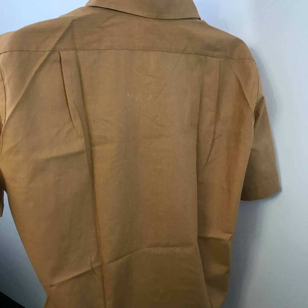 1970's Vintage Marlboro Mens Button Front Shirt Brown‎ Short Sleeve Pocket M - Picture 2 of 12